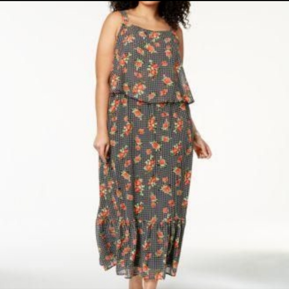 Floral Plus Size 3x Sleeveless Maxi dress